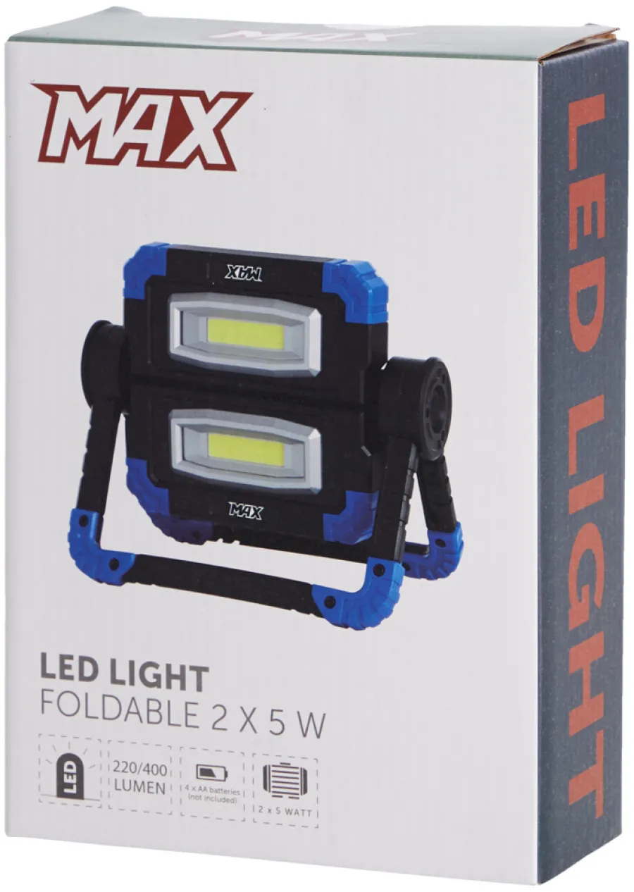 Hot Arbeidslampe LED 2 x 5 W foldbar