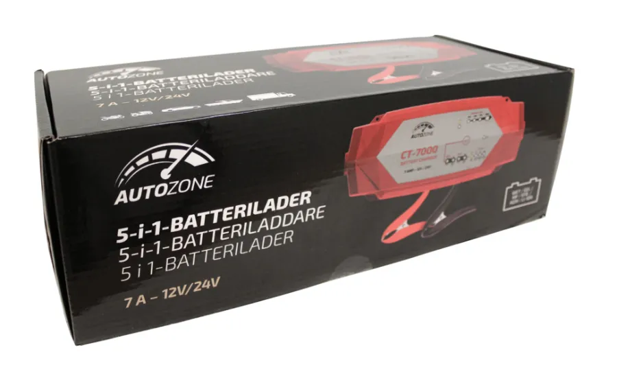 Sale Autozone Batterilader 3,5-7A/12-24V -