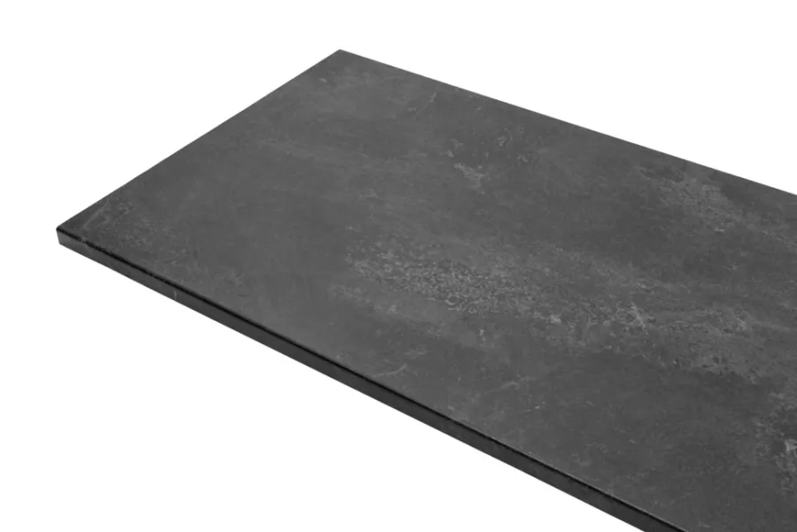 Clearance Benkeplate svart betong 28 mm x 61 x 300 cm