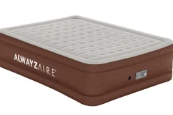 Clearance Bestway AlwayzAire Fortech luftmadrass 203 x 152 cm Brun med mønster