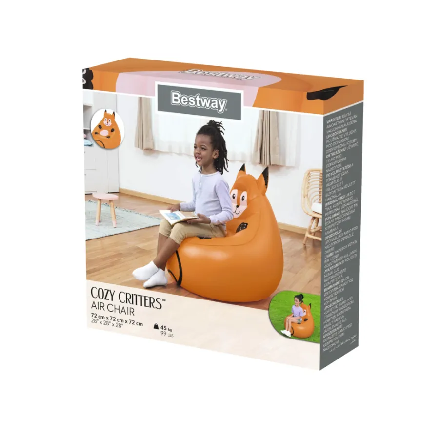 Sale Bestway Cozy Critters oppblåsbar stol rev