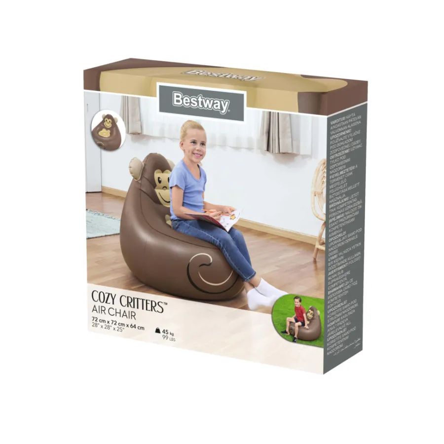 Online Bestway Cozy Critters oppblåsbar stol – ape