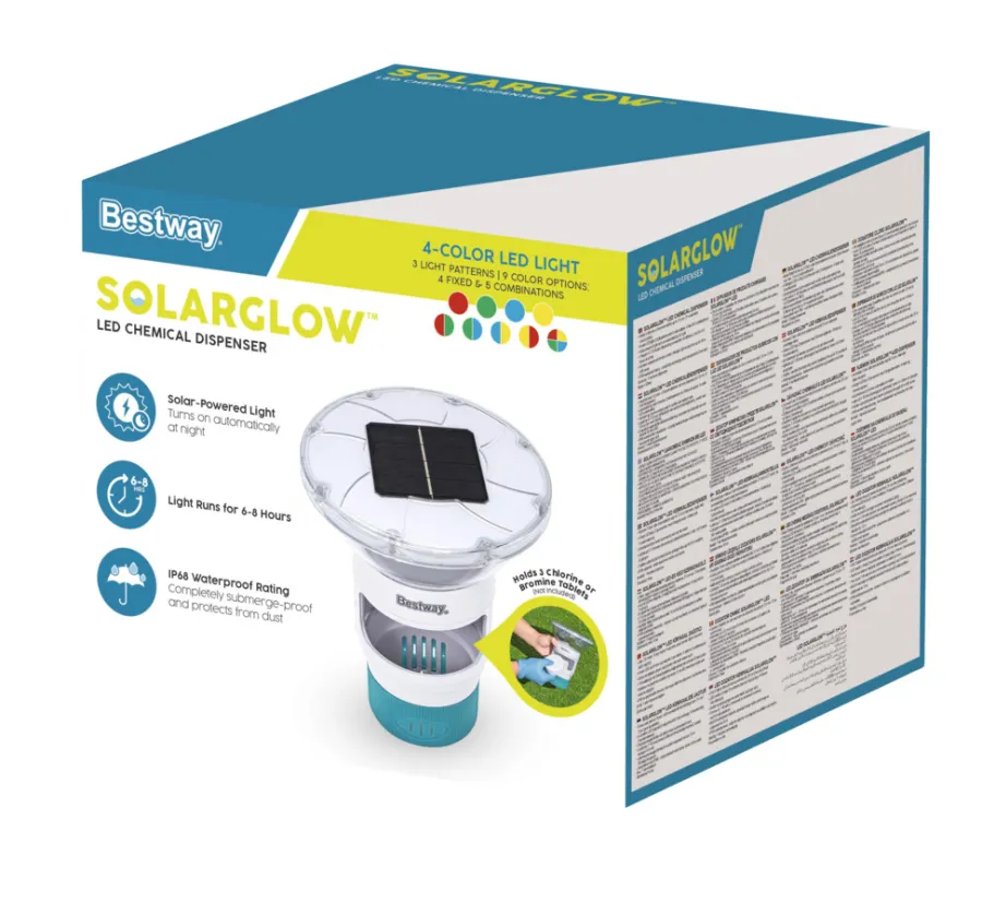 Clearance Bestway Solarglow LED kjemikaliedispenser