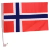 Online Bilflagg med norsk flagg 30 x 45 cm - 2-pk.
