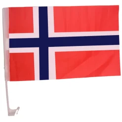 Online Bilflagg med norsk flagg 30 x 45 cm - 2-pk.