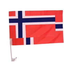 Online Bilflagg med norsk flagg 30 x 45 cm - 2-pk.