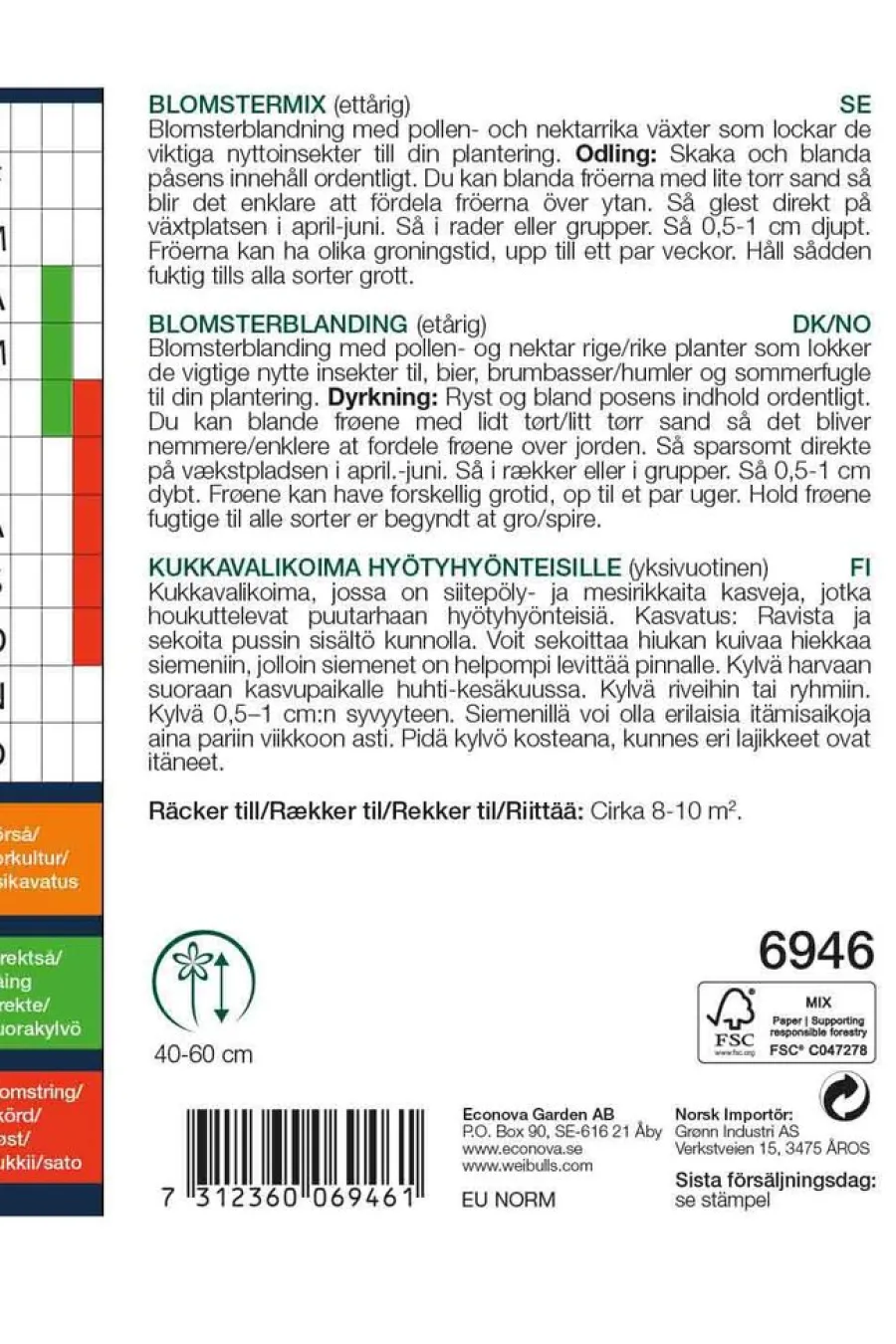 Weibulls Blomstermix til nytteinsekter