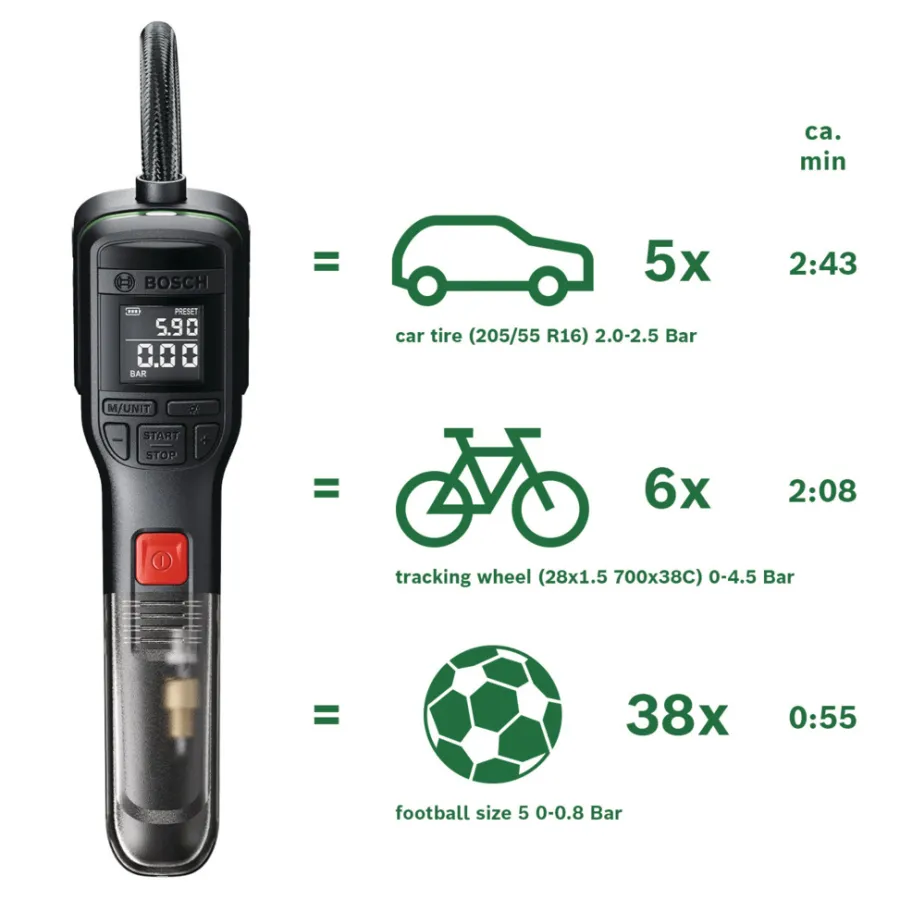 Discount Bosch PNEO batteridrevet luftpumpe