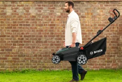 New Bosch Rotak 18V-43 batteridrevet gressklipper