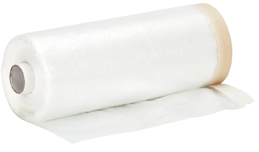 Discount Luxi Dekkfolie med tape 140 cm x 33 meter
