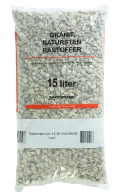 Discount Safestone by ZURFACE Dekorstein 25 kg - Hvit granitt - Safestone