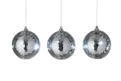 Online Stemning Discokule 3 x 6 LED hvitt lys Ø10 cm 3-pk.