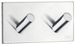 Clearance Beslagsboden Dobbel krok selvklebende 90 mm - krom