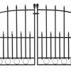 Dobbel port svartlakkert stål 115,5 × 74,2 cm
