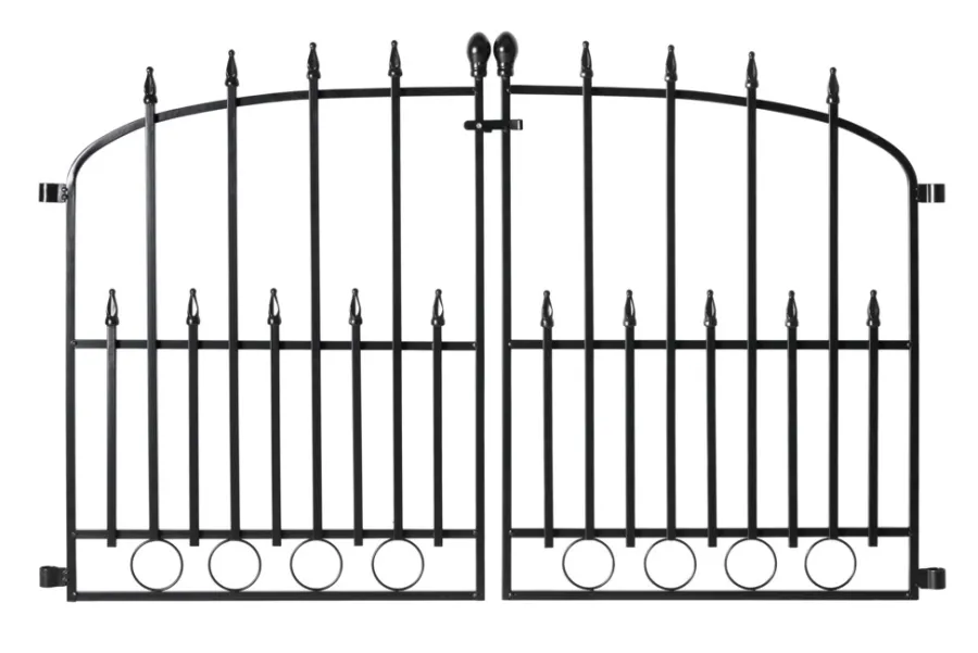 Dobbel port svartlakkert stål 115,5 × 74,2 cm