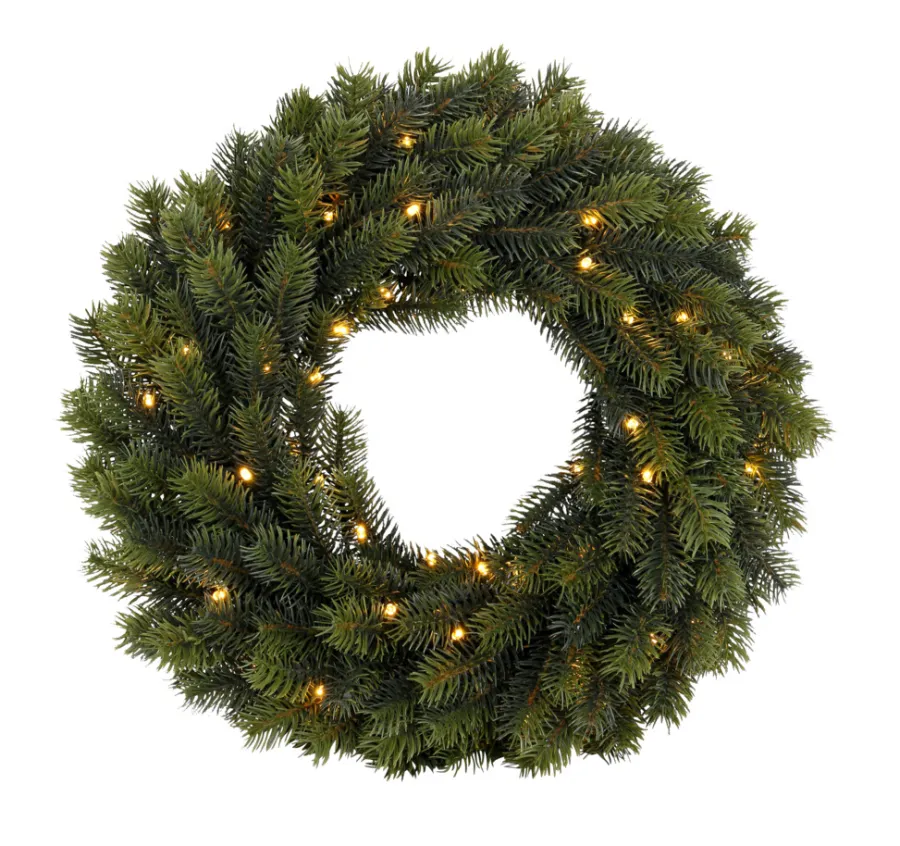 Clearance Stemning Dørkrans 49 LED m/timer Ø40 cm utendørs