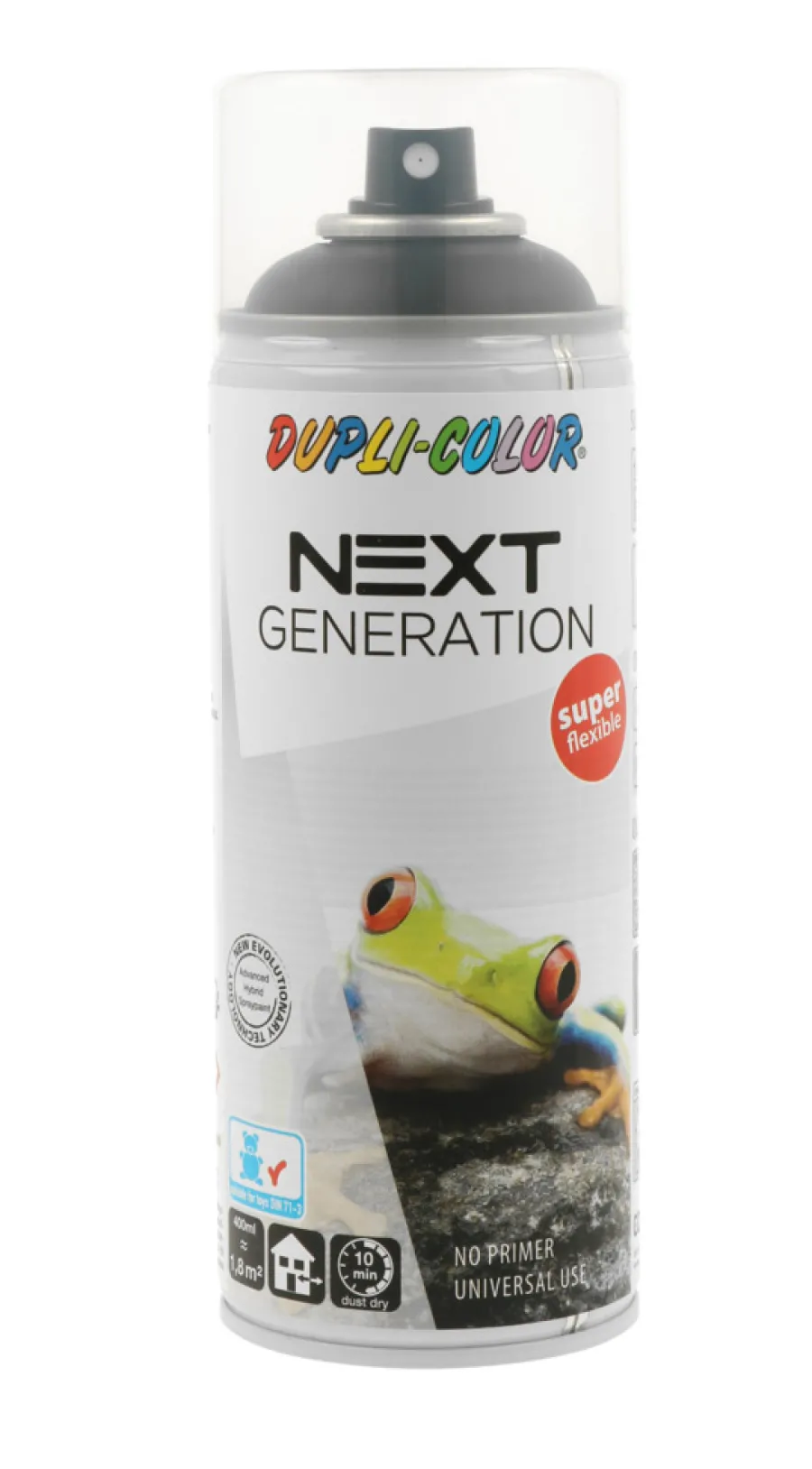 Outlet Dupli-Color Next Generation spraymaling matt Svart