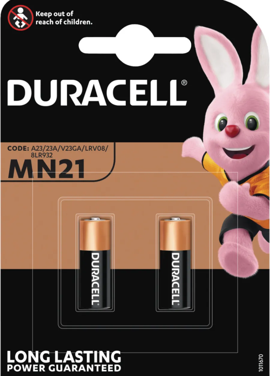 Clearance Duracell MN21 alkaline batterier 2-pk.