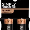 Duracell Plus C Alkaliske batterier 2-pk.