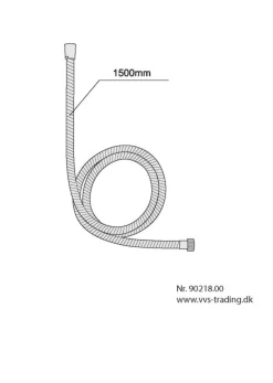 Discount REN Dusjslange 150 cm krom -