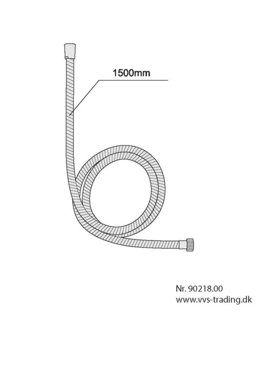 Discount REN Dusjslange 150 cm krom -