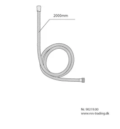Sale REN Dusjslange 200 cm krom -