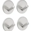 Discount Beslagsboden Enkel krok Ø30 mm 4 pk. - børstet stål