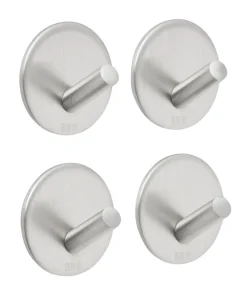 Discount Beslagsboden Enkel krok Ø30 mm 4 pk. - børstet stål