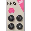 Hot Beslagsboden Enkel krok Ø30 mm 4-pk. - matt svart