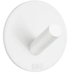 Hot Beslagsboden Enkel krok selvklebende Ø48 mm - hvit