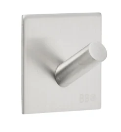 Online Beslagsboden Enkel krok selvklebende 45 x 45 mm - børstet