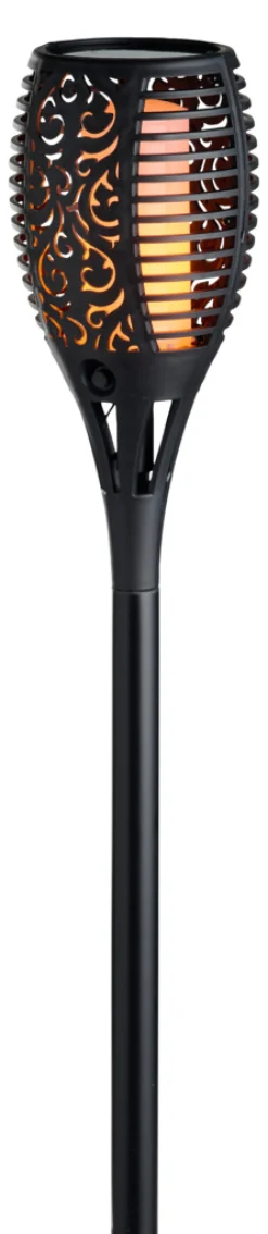 Garden Fakkel med solcelle Ø12 x H78 cm - ® Svart