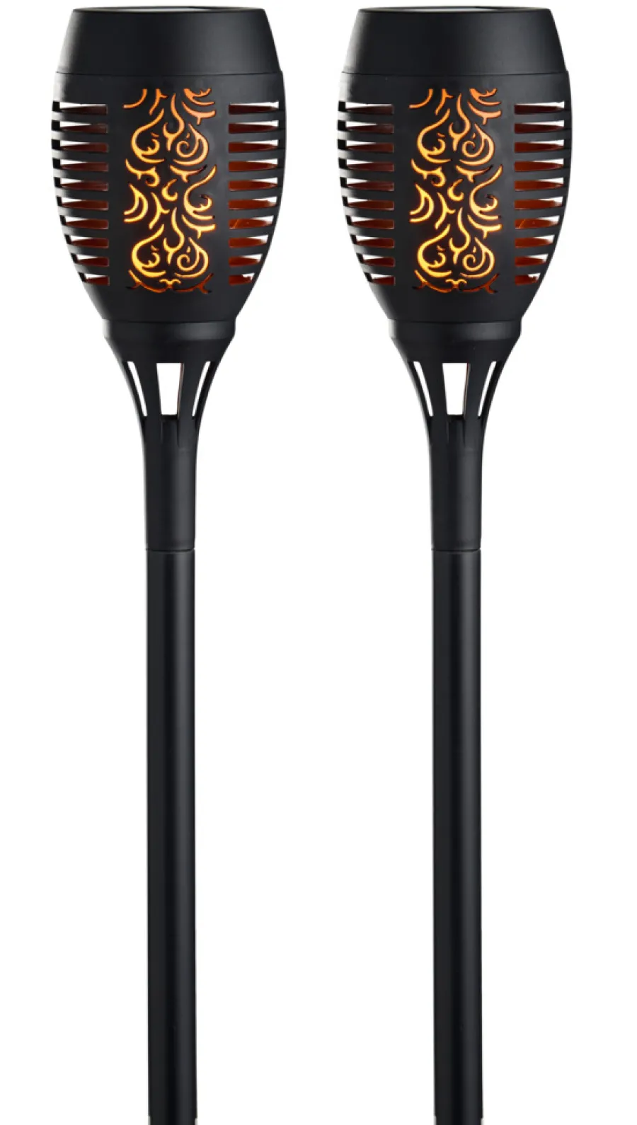 Sale Garden Fakler med solceller Ø9 x H58 cm 2-pk. - ® Svart