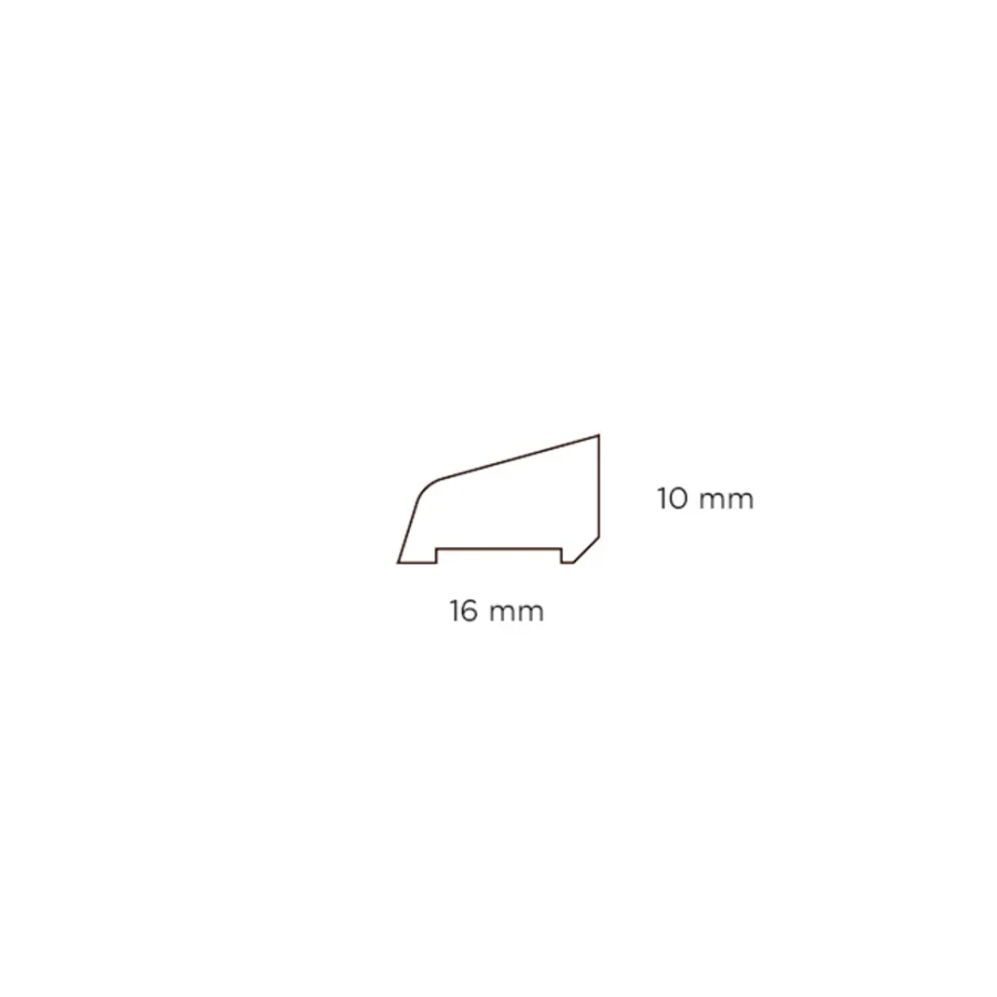 Hot Hornbaek Feielist plast svart – 10 x 16 x 3000 mm