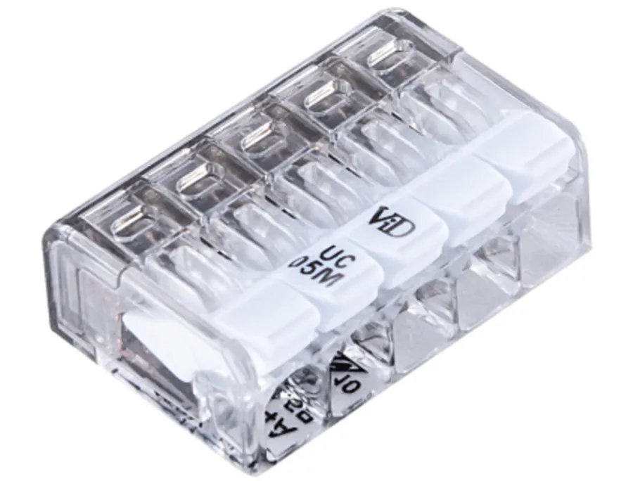 Discount Elworks Fjærsamlemuffe med 5 poler 2,5 mm² – 8 stk.