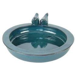 Discount Gardenlife Bird Fuglebad keramikk Ø32,1 cm Petroleum