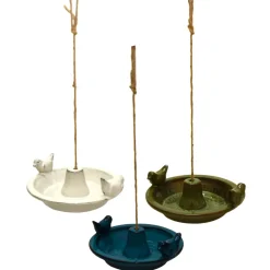 New Gardenlife Bird Fuglebad keramikk til oppheng