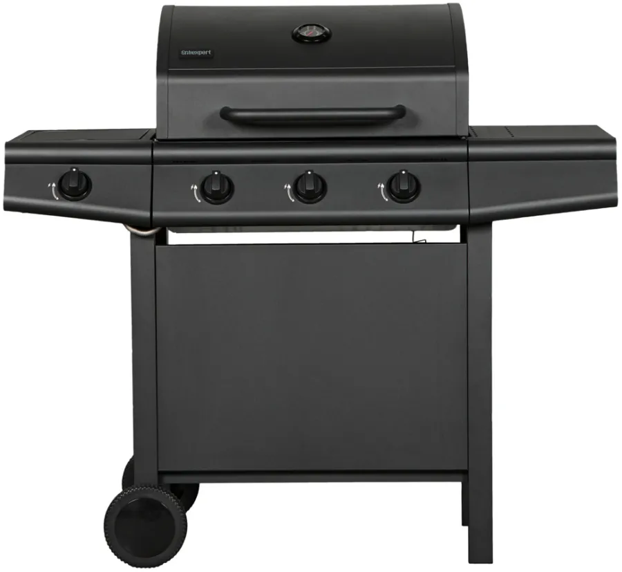 New Grillexpert Gassgrill 3 brennere og sidebrenner svart -