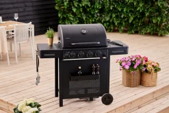 Best Grillexpert Gassgrill med 4 brennere og bakbrenner – Svart