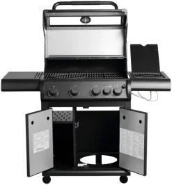 Clearance Grillexpert Gassgrill med 4 brennere og sidebrennere – Svart