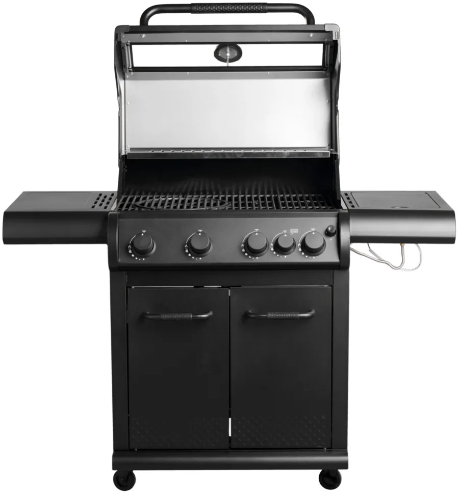 Clearance Grillexpert Gassgrill med 4 brennere og sidebrennere – Svart
