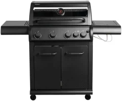 Clearance Grillexpert Gassgrill med 4 brennere og sidebrennere – Svart