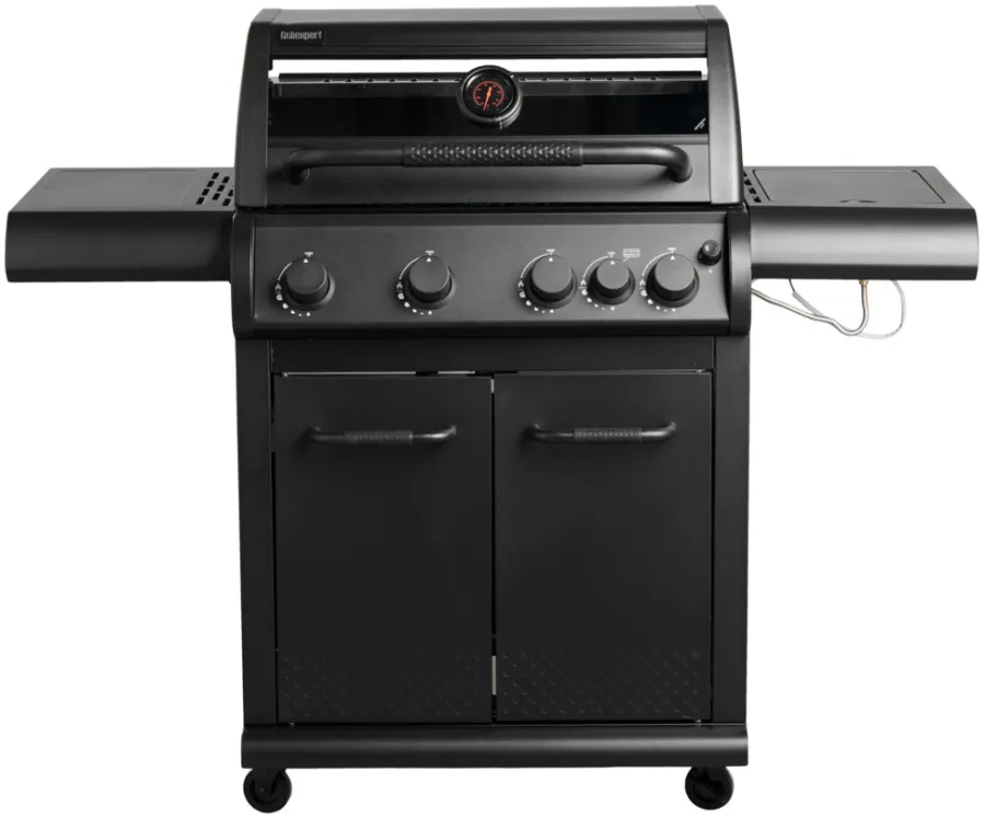 Clearance Grillexpert Gassgrill med 4 brennere og sidebrennere – Svart