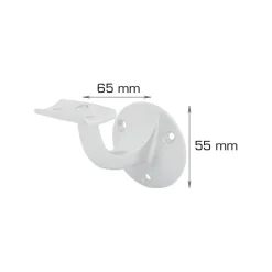 Clearance Home it Gelenderbeslag 65 x 55 mm hvit