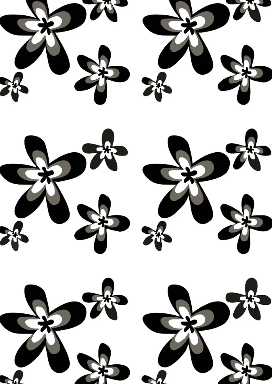 Online Geyser ® Black Flower dusjforheng 180 x 200 cm