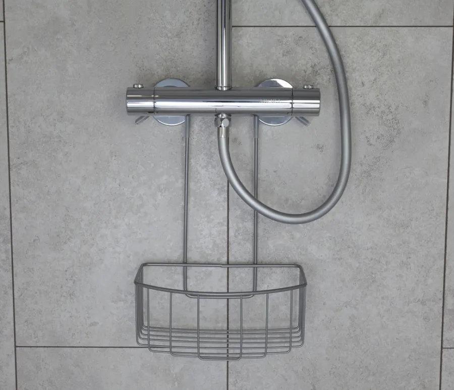 Outlet Geyser ® dusjkurv matt grå m/bøyleoppheng