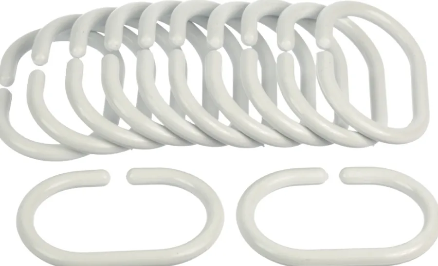 Sale Geyser ® forhengsringer hvit 12 stk.
