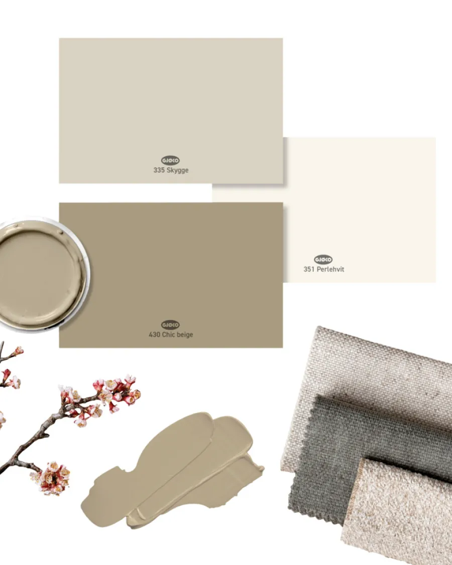 Clearance Gjøco Silkematt Rom akrylmaling 2,7 liter – Chic Beige 430