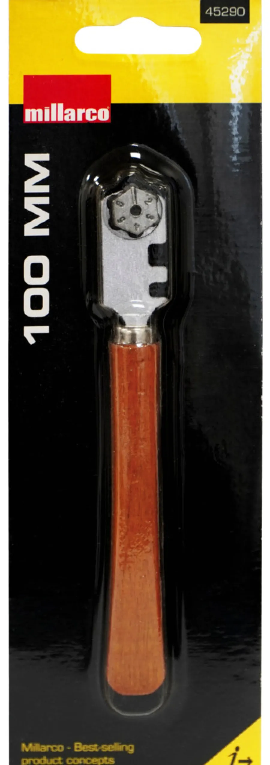 New Millarco Glasskjærer med trehåndtak 100 mm