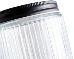 Sale DAY Glasskrukke riflet m/skrulokk 0,5 liter -